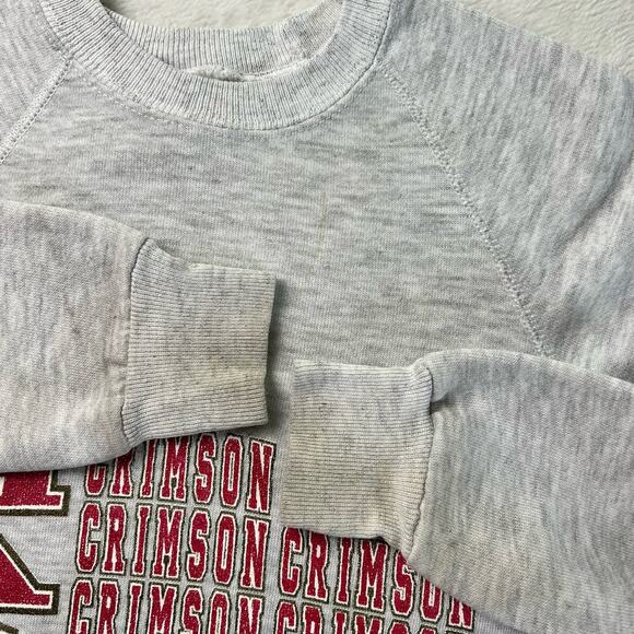 Harvard University Crimson Football Vintage Lee crewneck Sweatshirt Youth Large - Picture 7 of 8